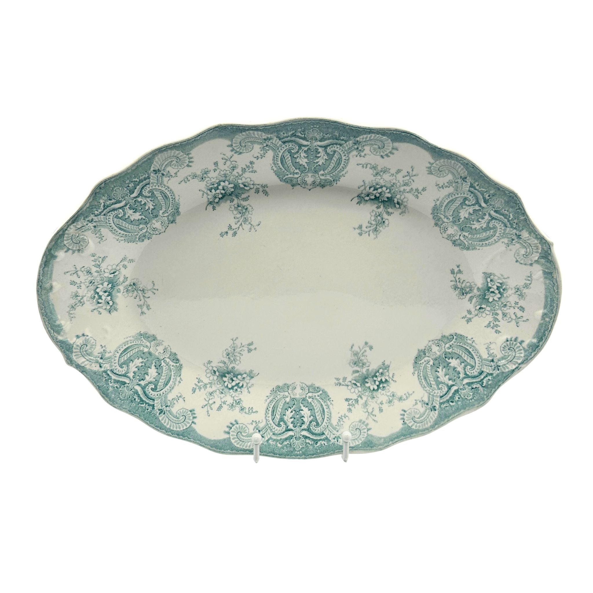 Antique English Floral Transferware Platter