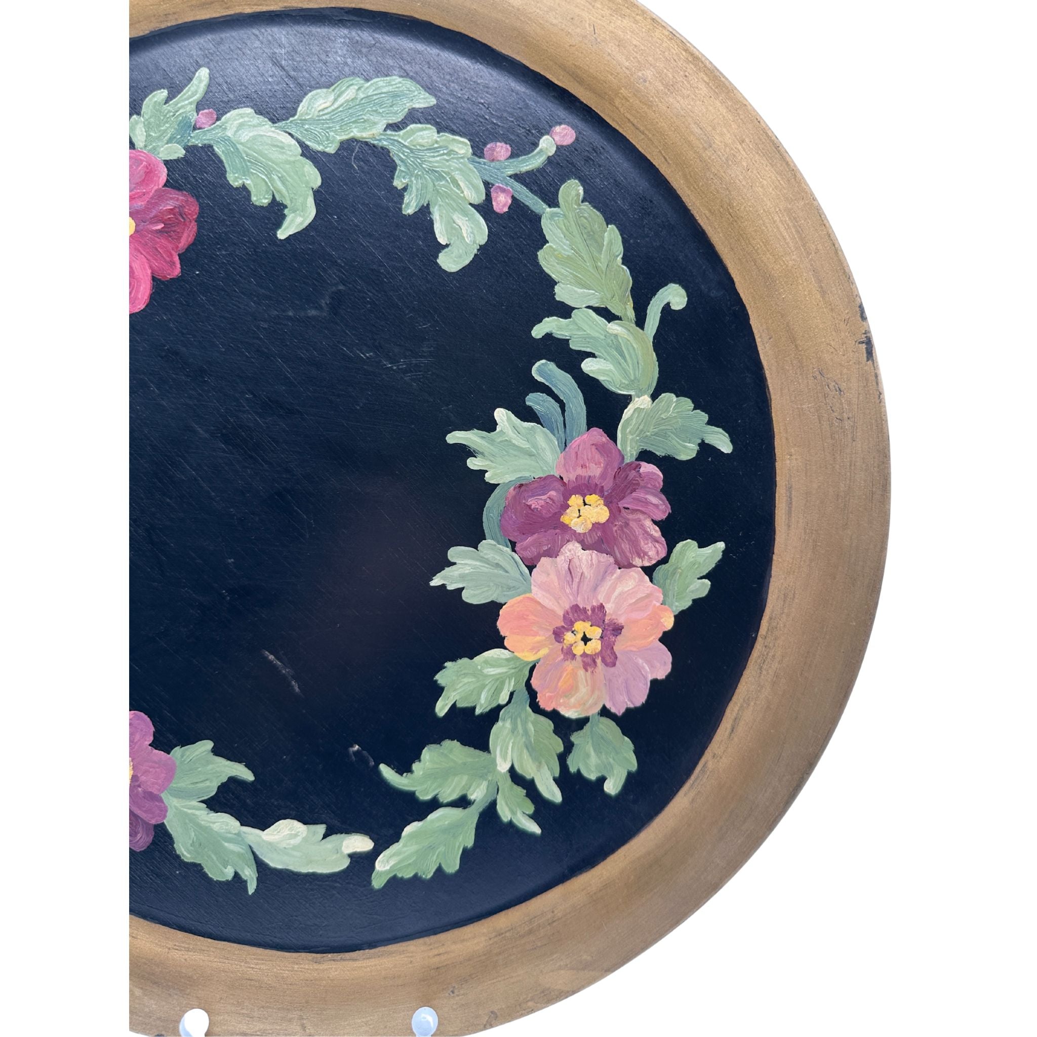 Vintage Handpainted Wood Tray