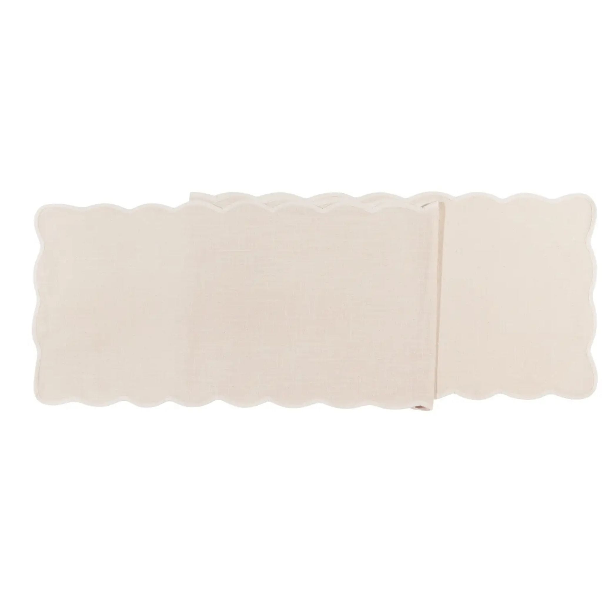 Natural Scalloped Florence Table Runner
