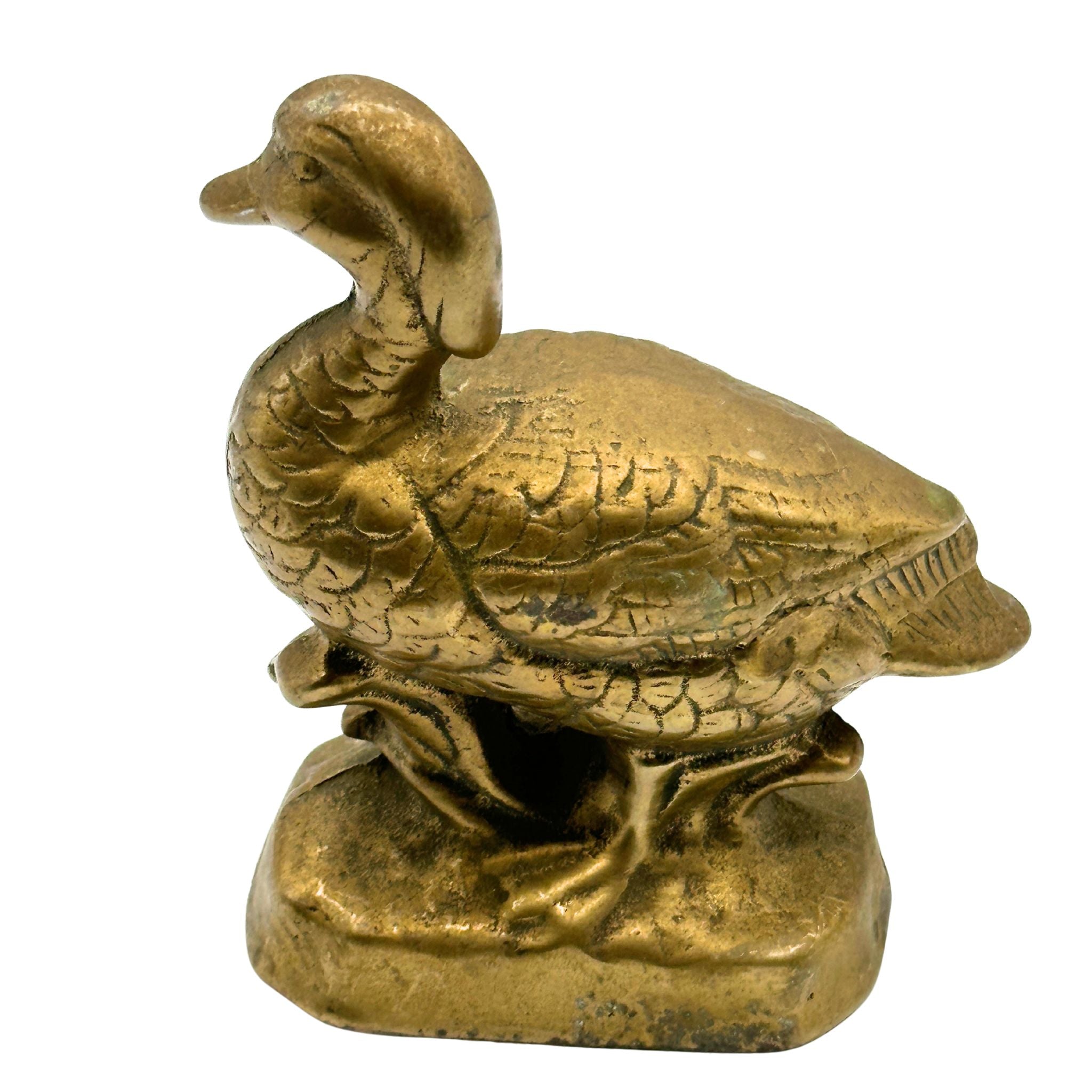 Vintage Brass Duck Figurine