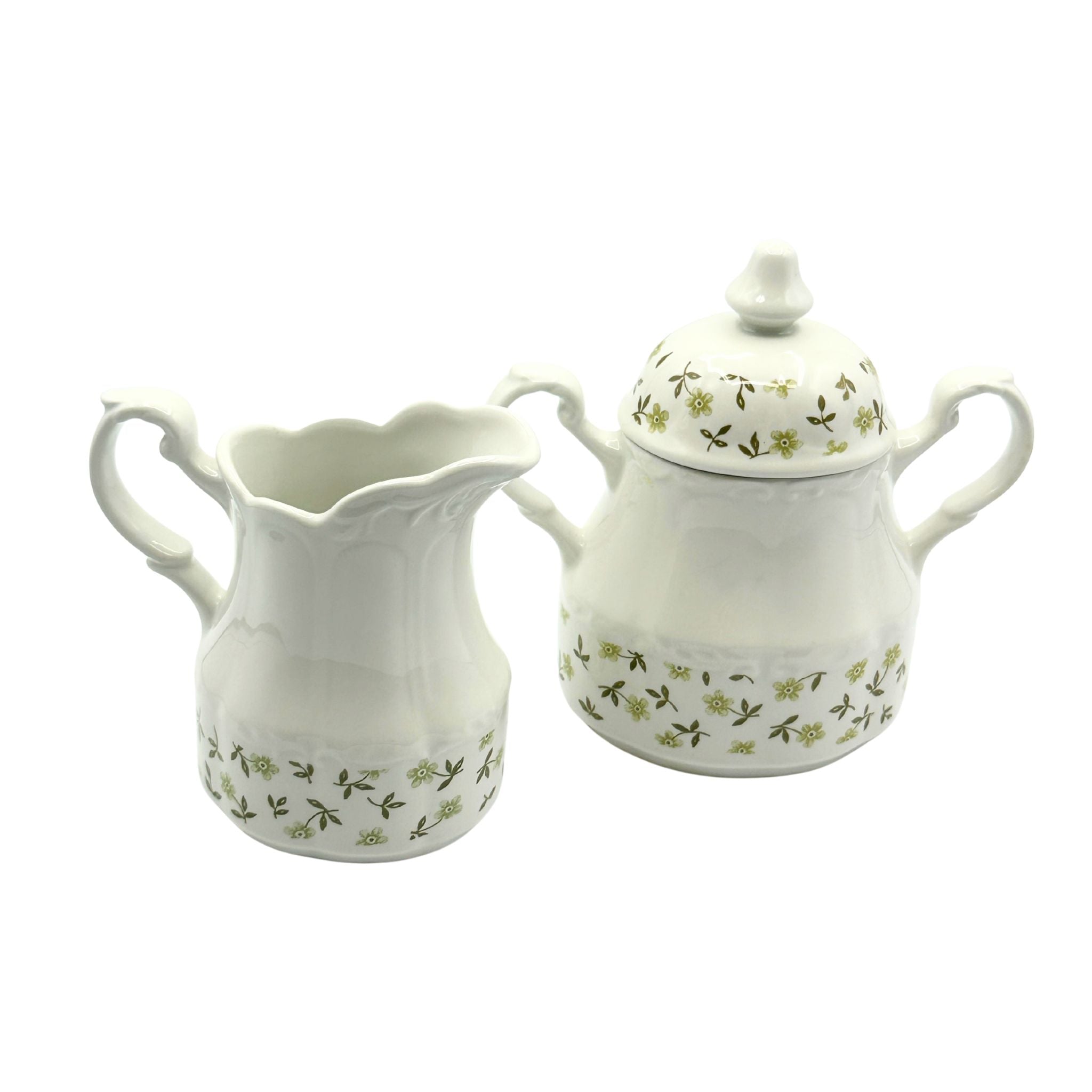 Vintage Sterling Colonial J&G Meakin Creamer and Sugar Bowl Set