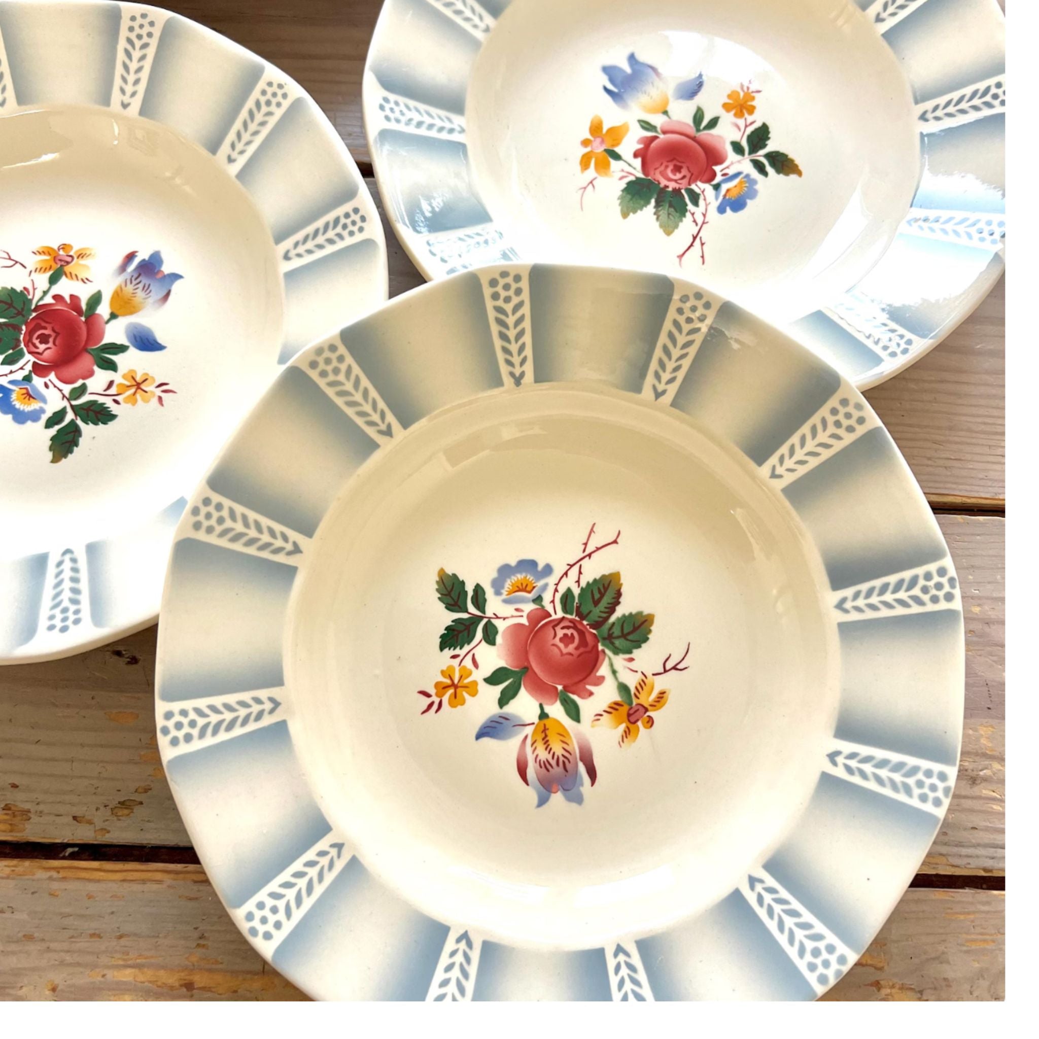 Vintage Sarreguemines “Claude” Dinner Plates – Set of 6