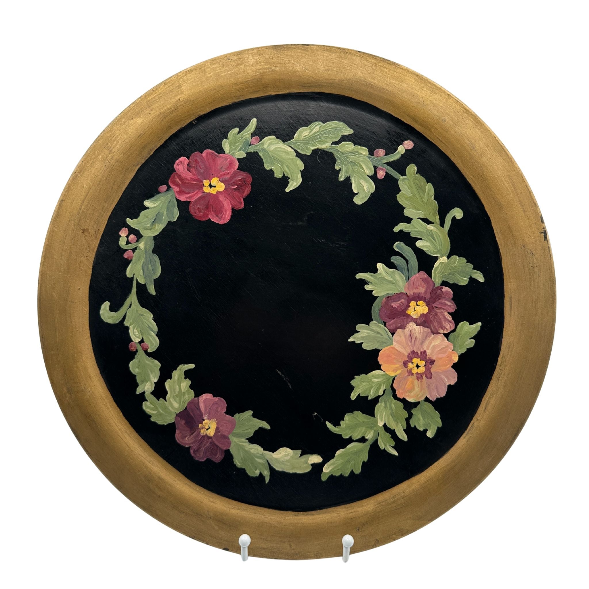 Vintage Handpainted Wood Tray