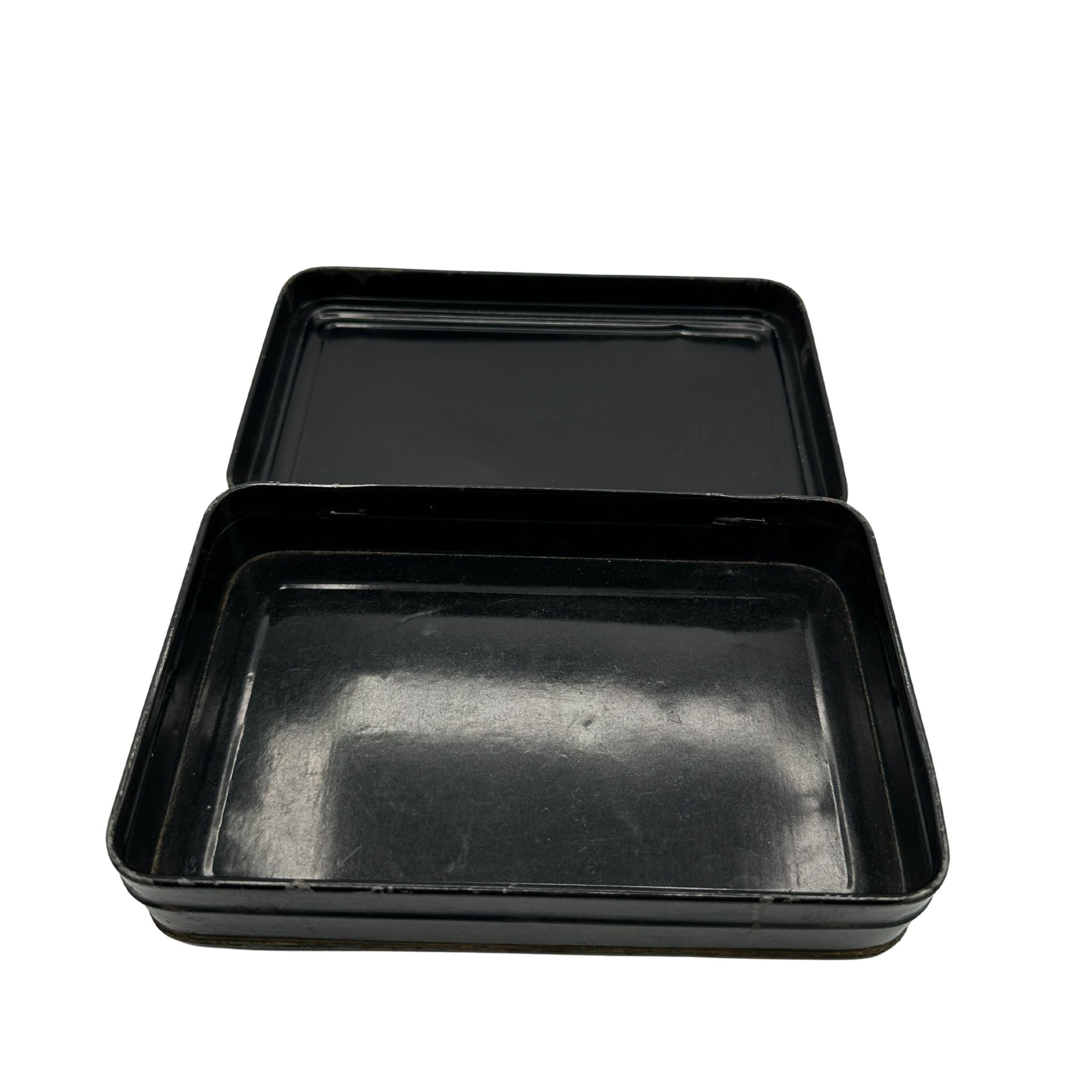Vintage Black Floral Toleware Box