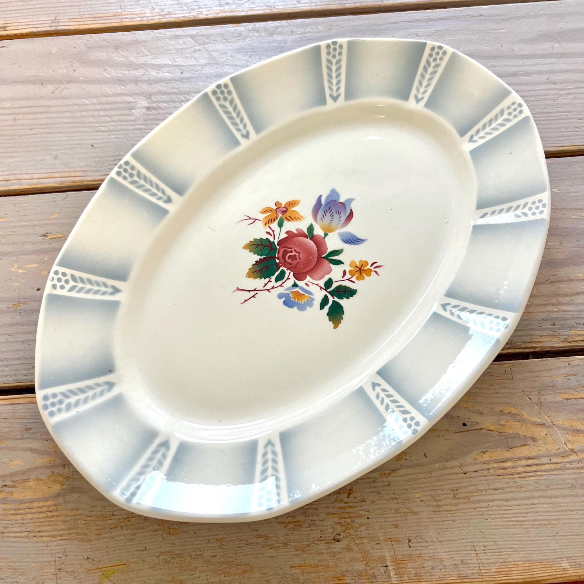 Vintage French Sarreguemines Claude Oval Serving Dish – Hazel Home Co.