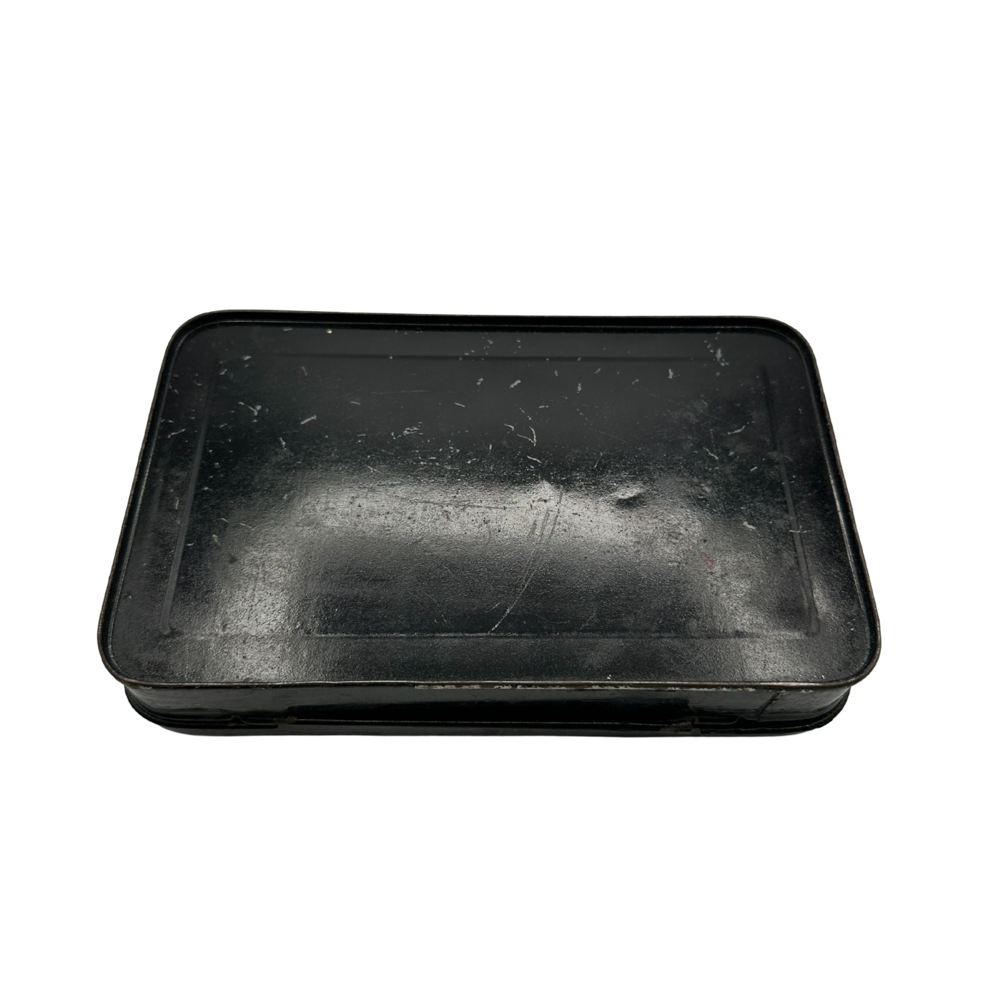 Vintage Black Floral Toleware Box