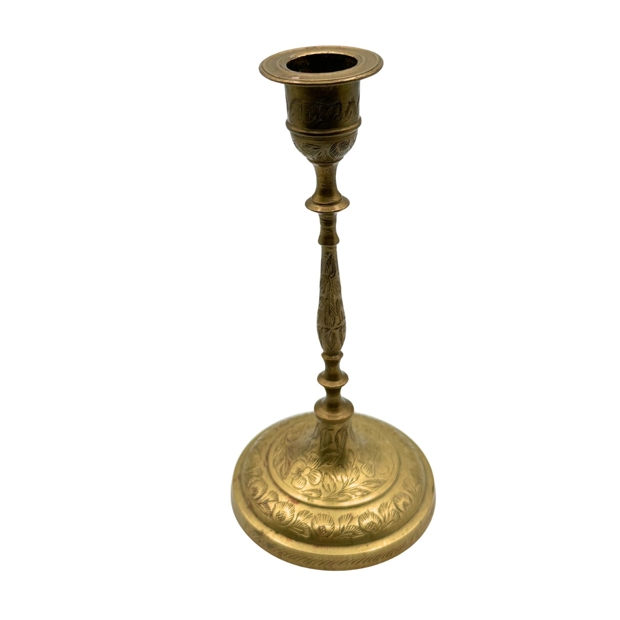 Vintage Brass Taper Candle Holder