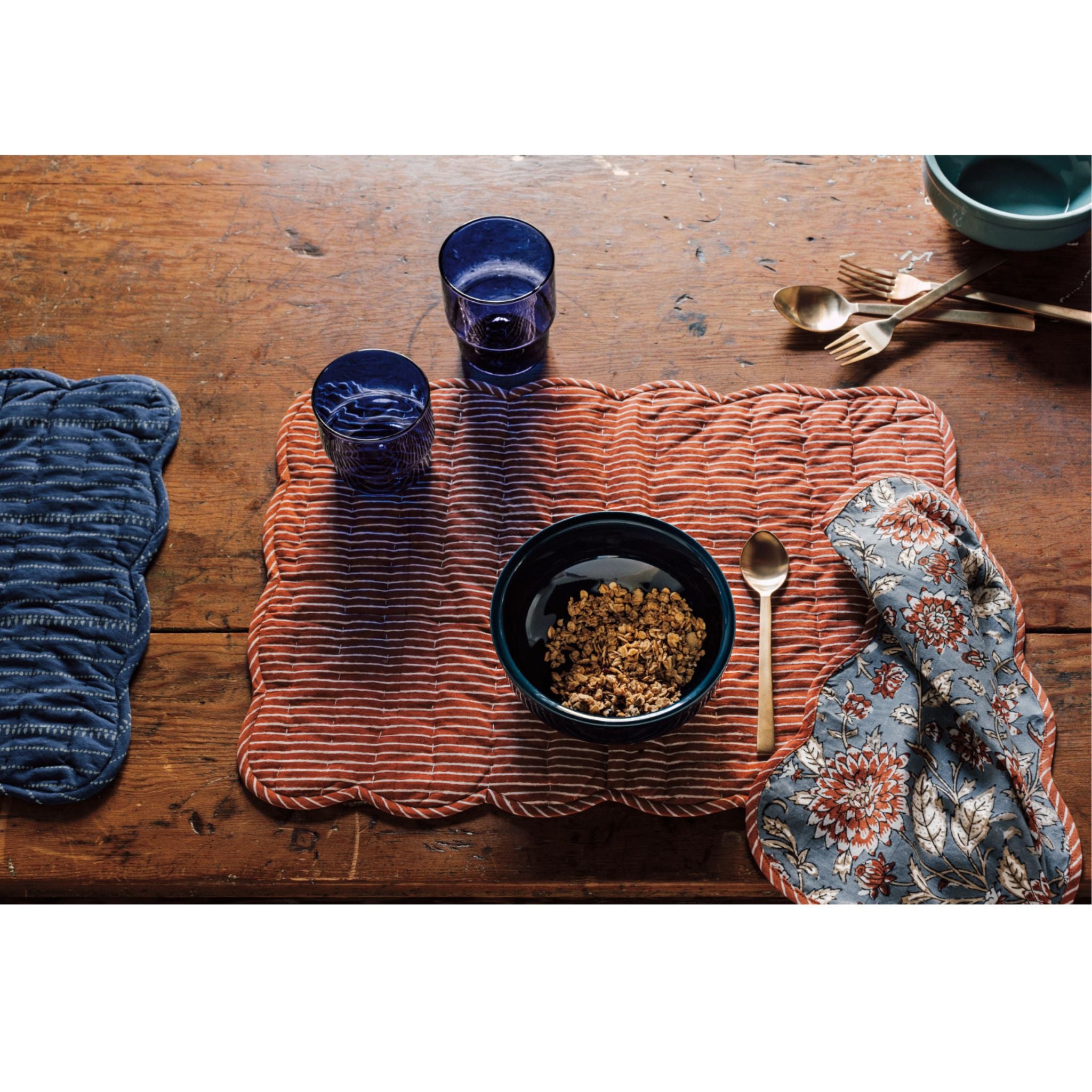 Danica Heirloom Dahlia Block Print Napkins, Set of 4