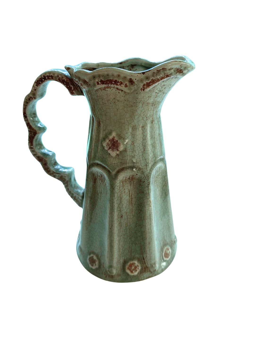 Merletto Aqua Scalloped Pitcher