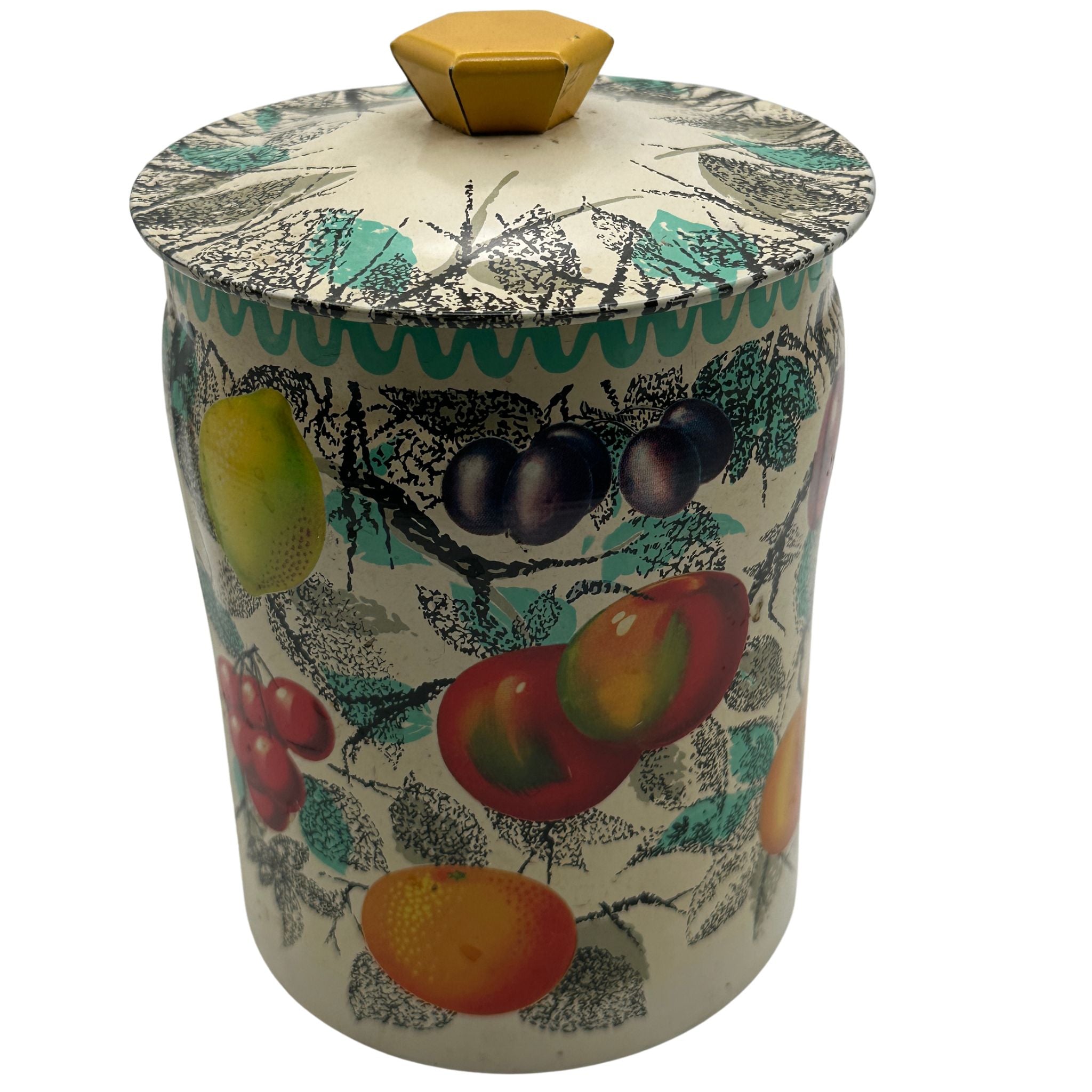 Vintage English Fruit Tin Canister