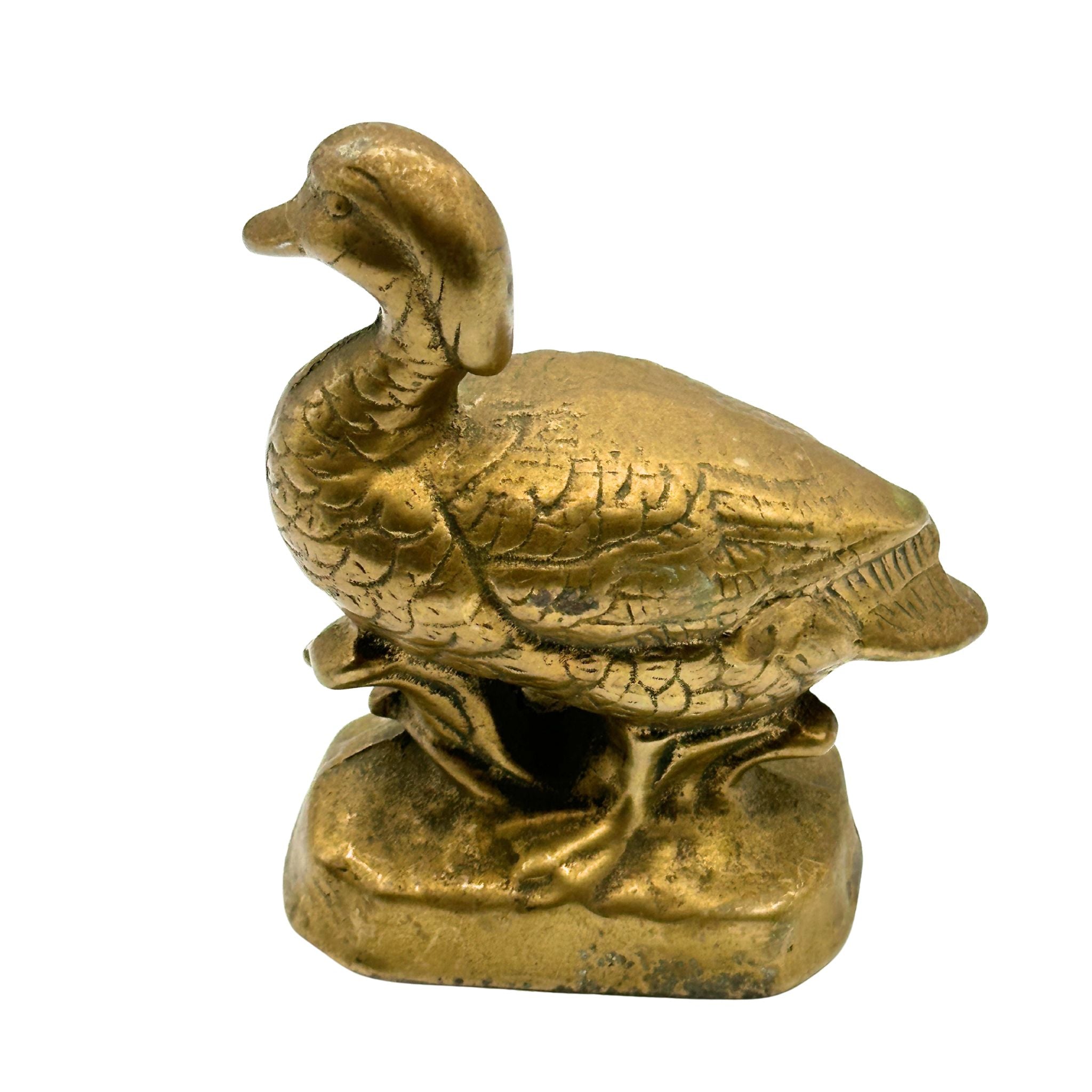 Vintage Brass Duck Figurine